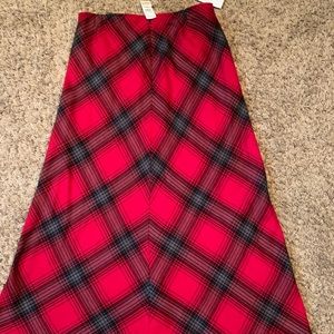 Talbots red, black and grey plaid skirt! New with tags. A-line. Size 4